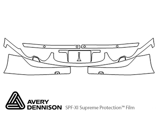 BMW 7-Series 2003-2005 Avery Dennison Clear Bra Bumper Paint Protection Kit Diagram