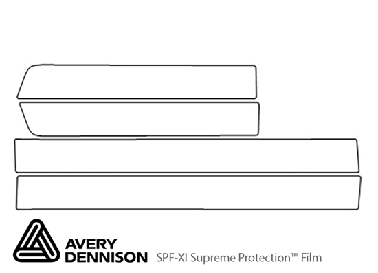 BMW 7-Series 2009-2012 Avery Dennison Clear Bra Door Cup Paint Protection Kit Diagram