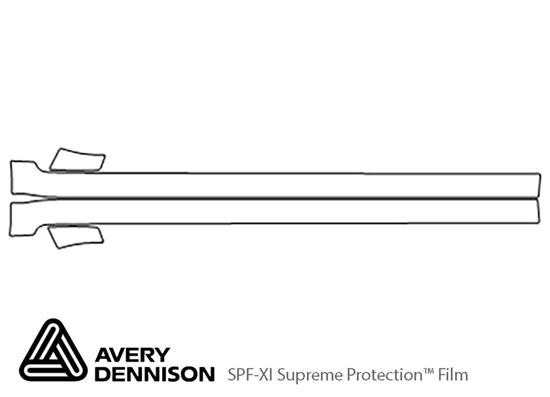 BMW 7-Series 2009-2012 Avery Dennison Clear Bra Door Cup Paint Protection Kit Diagram