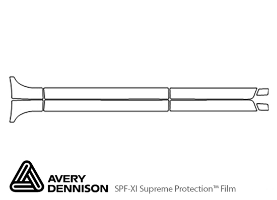 BMW 7-Series 2013-2015 Avery Dennison Clear Bra Door Cup Paint Protection Kit Diagram