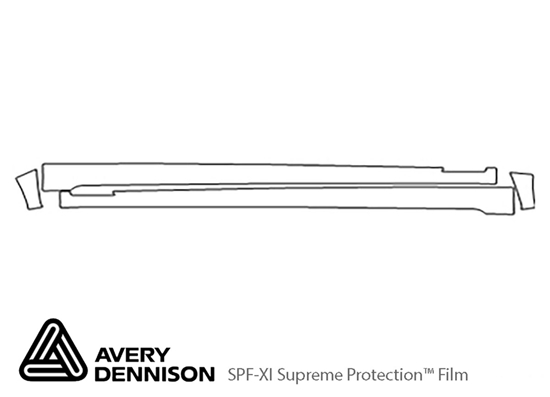 BMW 7-Series 2016-2019 Avery Dennison Clear Bra Door Cup Paint Protection Kit Diagram