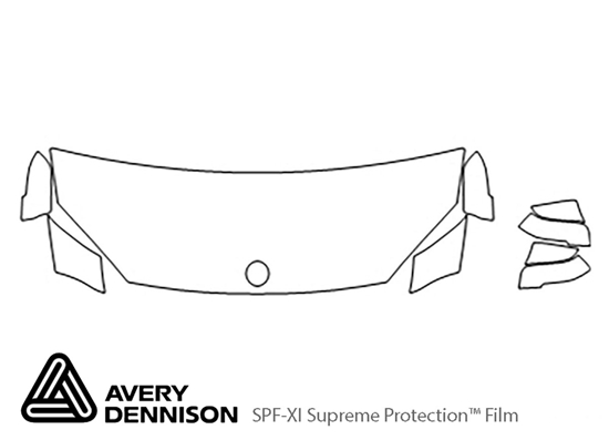 BMW X1 2013-2015 Avery Dennison Clear Bra Hood Paint Protection Kit Diagram