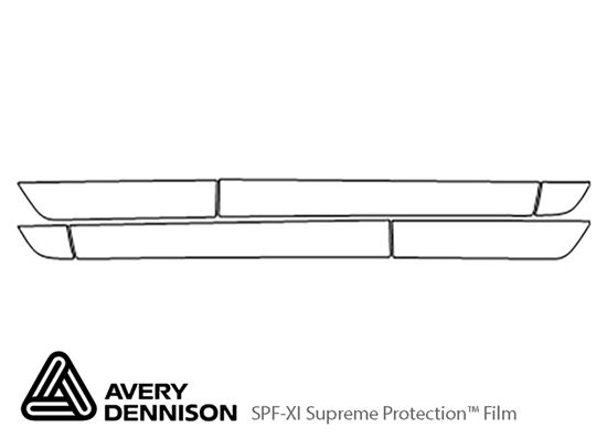 BMW X3 2004-2010 Avery Dennison Clear Bra Door Cup Paint Protection Kit Diagram