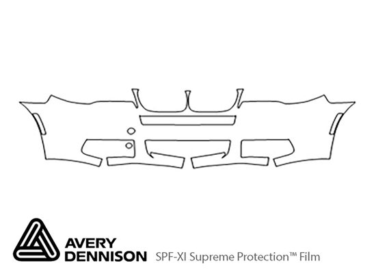 BMW X3 2007-2010 Avery Dennison Clear Bra Bumper Paint Protection Kit Diagram