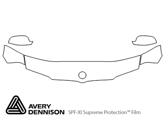 BMW X3 2007-2010 Avery Dennison Clear Bra Hood Paint Protection Kit Diagram