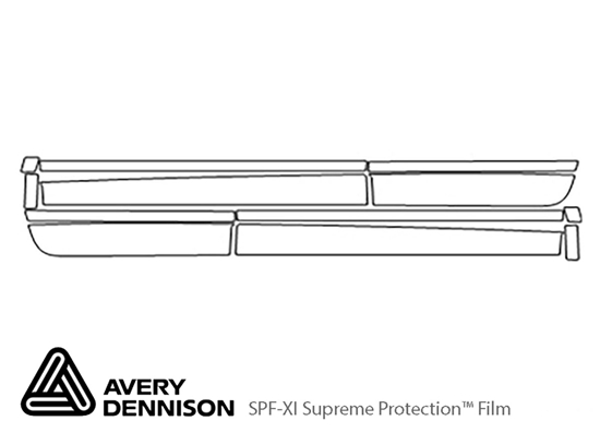 BMW X3 2011-2014 Avery Dennison Clear Bra Door Cup Paint Protection Kit Diagram