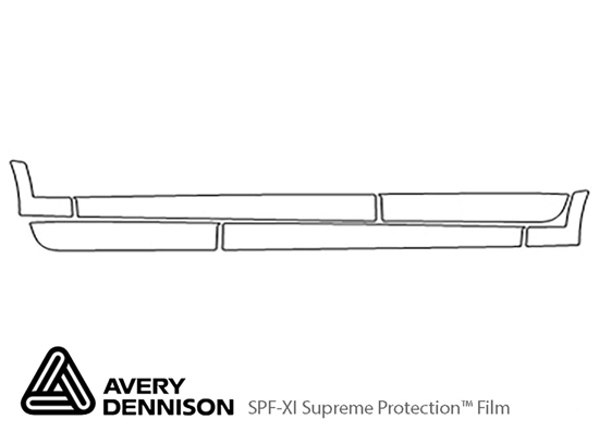 BMW X3 2015-2017 Avery Dennison Clear Bra Door Cup Paint Protection Kit Diagram