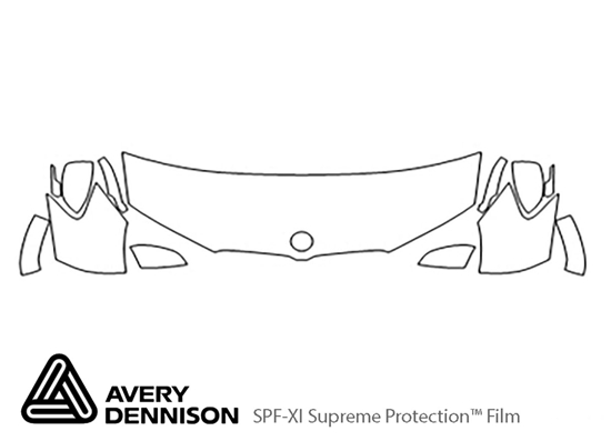 BMW X3 2015-2017 Avery Dennison Clear Bra Hood Paint Protection Kit Diagram