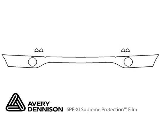 BMW X5 2000-2003 Avery Dennison Clear Bra Bumper Paint Protection Kit Diagram