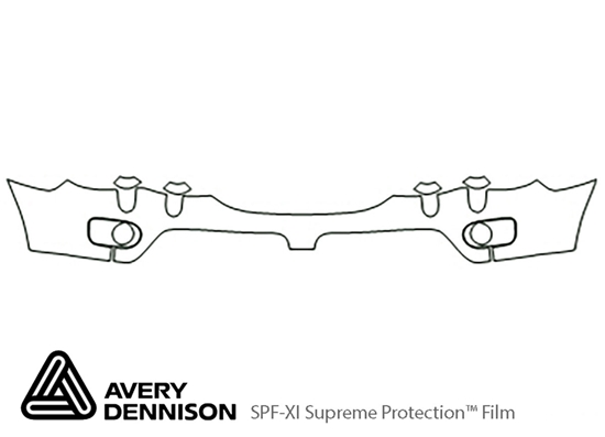 BMW X5 2004-2006 Avery Dennison Clear Bra Bumper Paint Protection Kit Diagram