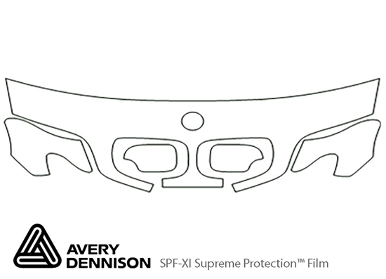 BMW X5 2004-2006 Avery Dennison Clear Bra Hood Paint Protection Kit Diagram