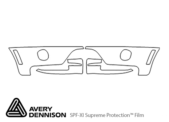 BMW X5 2007-2008 Avery Dennison Clear Bra Bumper Paint Protection Kit Diagram