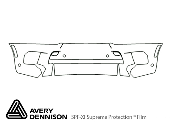 BMW X5 2009-2010 Avery Dennison Clear Bra Bumper Paint Protection Kit Diagram