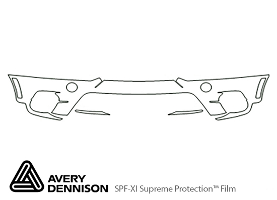 BMW X5 2011-2013 Avery Dennison Clear Bra Bumper Paint Protection Kit Diagram