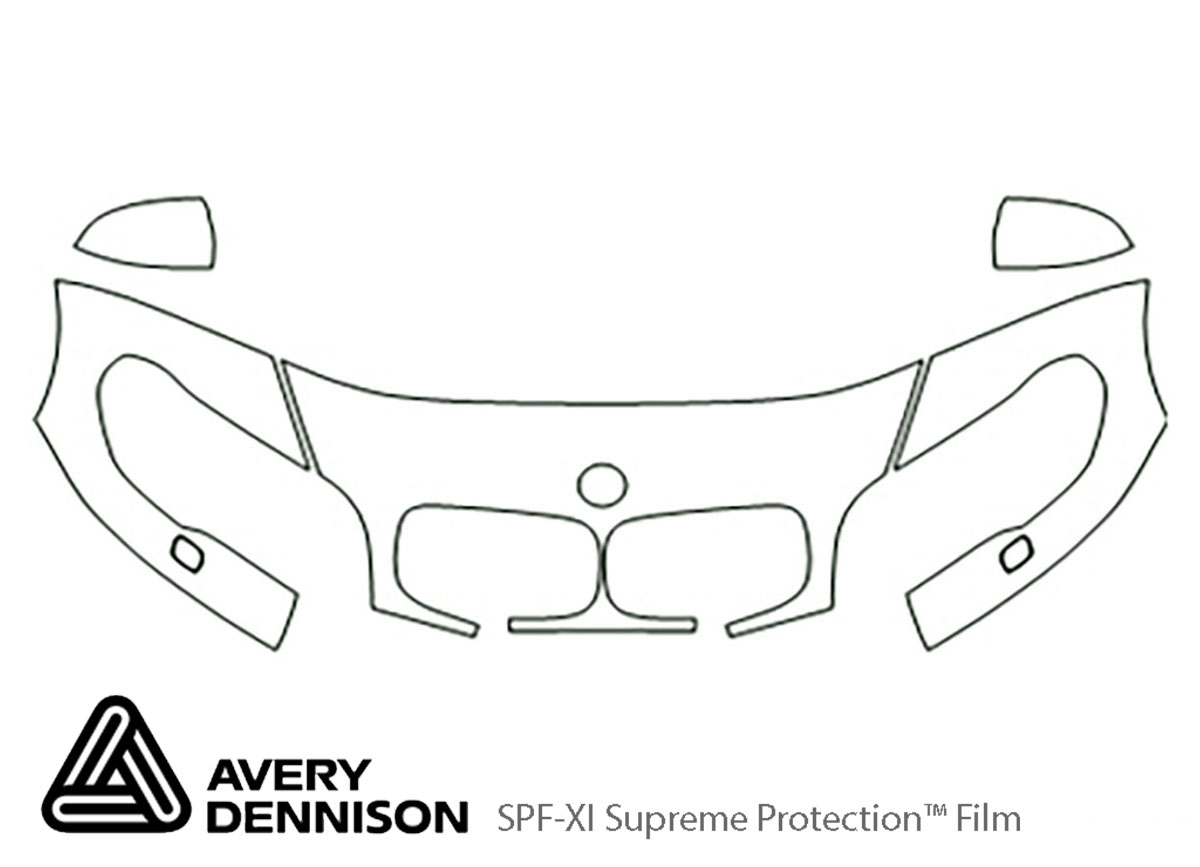 ##LONGDESCRIPTIONNAME2## Avery Dennison Clear Bra Hood Paint Protection Kit Diagram