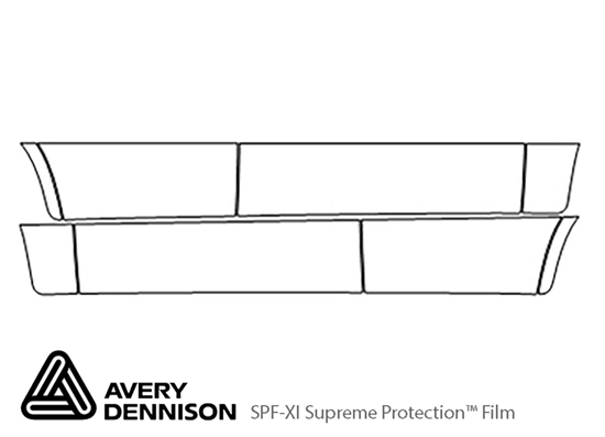 BMW X6 2008-2014 Avery Dennison Clear Bra Door Cup Paint Protection Kit Diagram