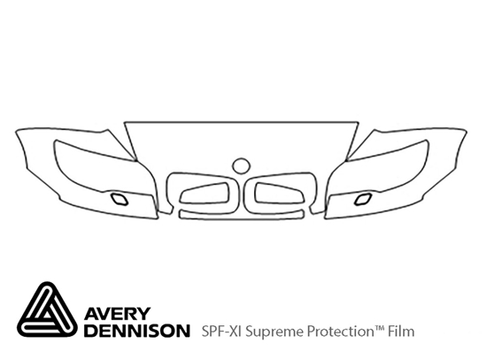 BMW X6 2008-2014 Avery Dennison Clear Bra Hood Paint Protection Kit Diagram