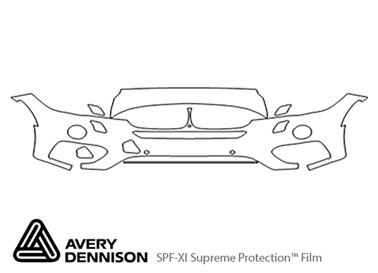 BMW X6 2015-2019 Avery Dennison Clear Bra Bumper Paint Protection Kit Diagram