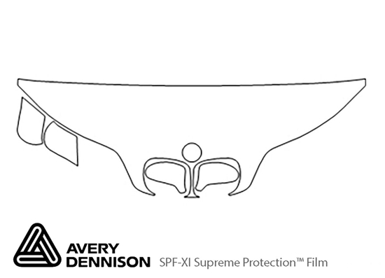 BMW Z3 1996-1998 Avery Dennison Clear Bra Hood Paint Protection Kit Diagram