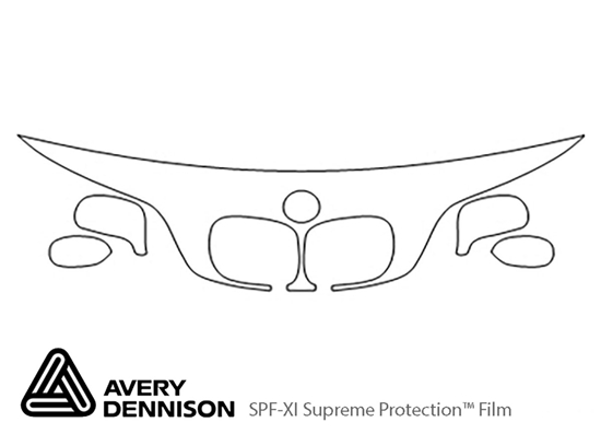 BMW Z3 1999-2002 Avery Dennison Clear Bra Hood Paint Protection Kit Diagram