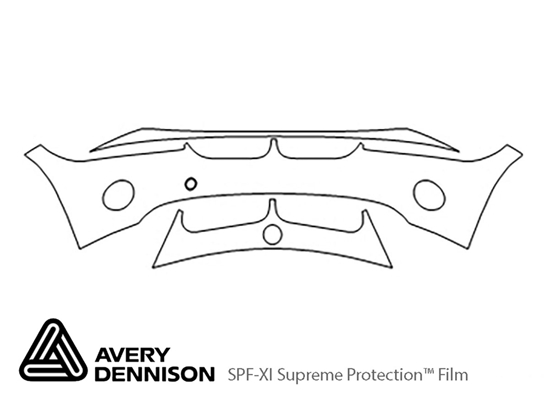 BMW Z4 2003-2005 Avery Dennison Clear Bra Bumper Paint Protection Kit Diagram