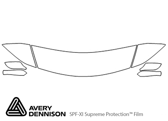 BMW Z4 2003-2008 Avery Dennison Clear Bra Hood Paint Protection Kit Diagram