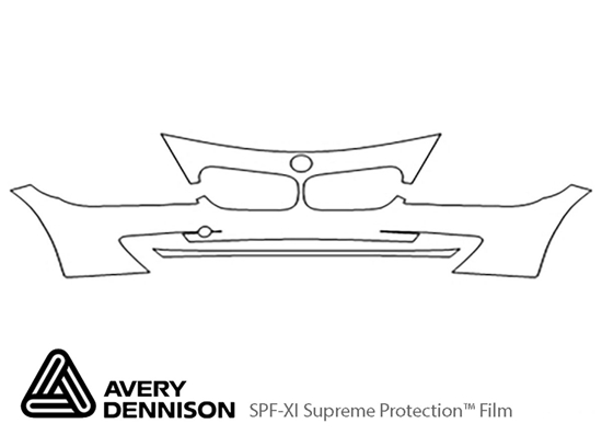 BMW Z4 2006-2008 Avery Dennison Clear Bra Bumper Paint Protection Kit Diagram