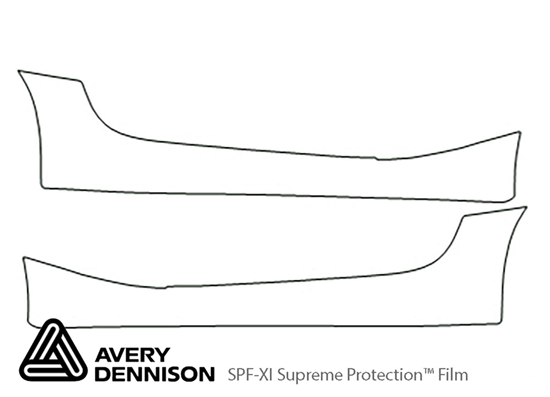 BMW Z4 2006-2008 Avery Dennison Clear Bra Door Cup Paint Protection Kit Diagram