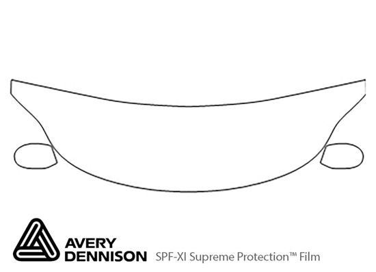 BMW Z4 2009-2016 Avery Dennison Clear Bra Hood Paint Protection Kit Diagram