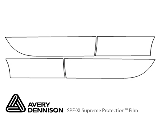 BMW Z8 2000-2003 Avery Dennison Clear Bra Door Cup Paint Protection Kit Diagram