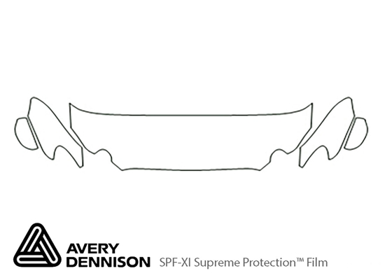 Buick Allure 2005-2007 Avery Dennison Clear Bra Hood Paint Protection Kit Diagram