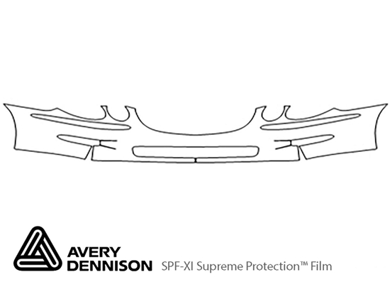 Buick Allure 2008-2009 Avery Dennison Clear Bra Bumper Paint Protection Kit Diagram