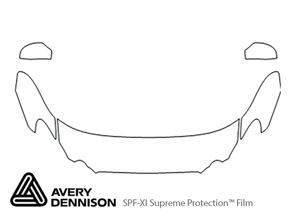 ##LONGDESCRIPTIONNAME2## Avery Dennison Clear Bra Hood Paint Protection Kit Diagram