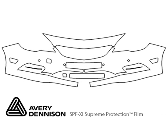 Buick Cascada 2016-2019 Avery Dennison Clear Bra Bumper Paint Protection Kit Diagram