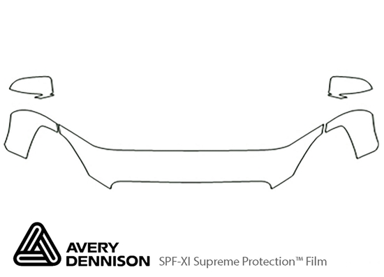 Buick Enclave 2010-2012 Avery Dennison Clear Bra Hood Paint Protection Kit Diagram