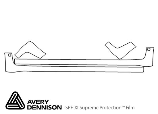 Buick Enclave 2010-2012 Avery Dennison Clear Bra Door Cup Paint Protection Kit Diagram