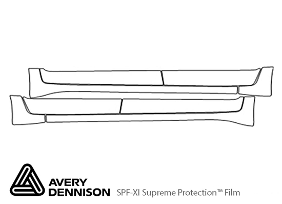 Buick Enclave 2013-2015 Avery Dennison Clear Bra Door Cup Paint Protection Kit Diagram