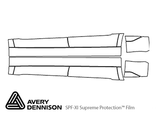 Buick Enclave 2018-2024 Avery Dennison Clear Bra Door Cup Paint Protection Kit Diagram