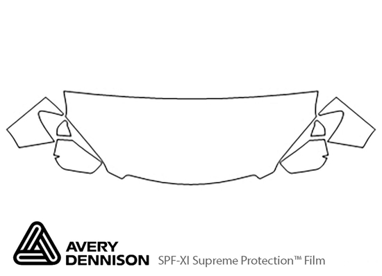 Buick Encore 2013-2016 Avery Dennison Clear Bra Hood Paint Protection Kit Diagram