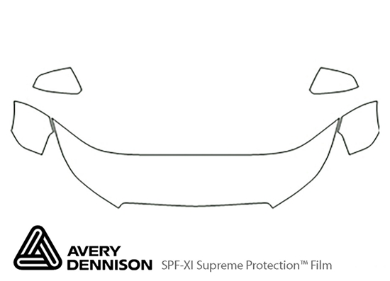 Buick Lacrosse 2010-2013 Avery Dennison Clear Bra Hood Paint Protection Kit Diagram