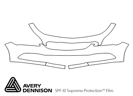 Buick Lacrosse 2017-2019 Avery Dennison Clear Bra Bumper Paint Protection Kit Diagram