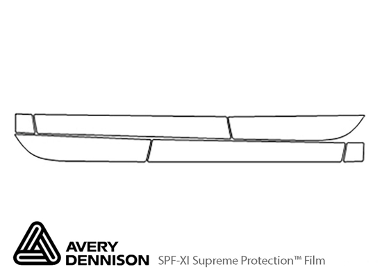 Buick Lacrosse 2017-2019 Avery Dennison Clear Bra Door Cup Paint Protection Kit Diagram