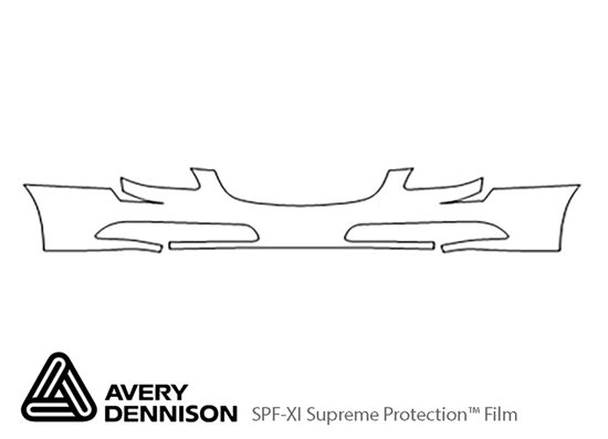 Buick Lucerne 2006-2009 Avery Dennison Clear Bra Bumper Paint Protection Kit Diagram