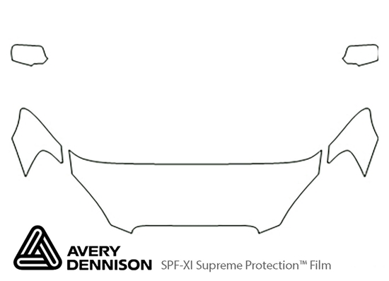 Buick Lucerne 2006-2011 Avery Dennison Clear Bra Hood Paint Protection Kit Diagram