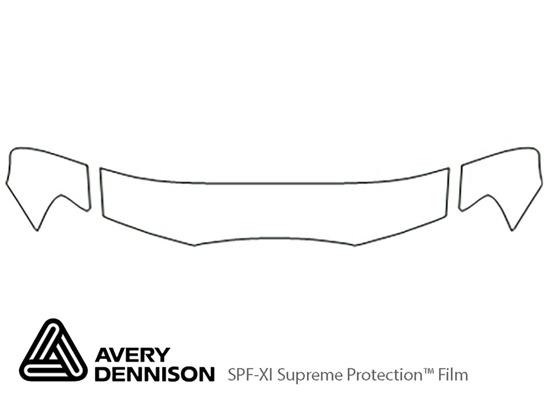 Buick Rainier 2004-2007 Avery Dennison Clear Bra Hood Paint Protection Kit Diagram