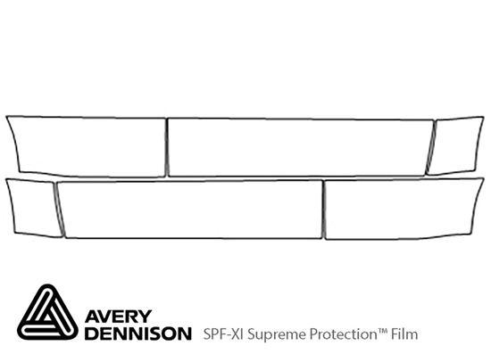 Buick Rainier 2005-2007 Avery Dennison Clear Bra Door Cup Paint Protection Kit Diagram