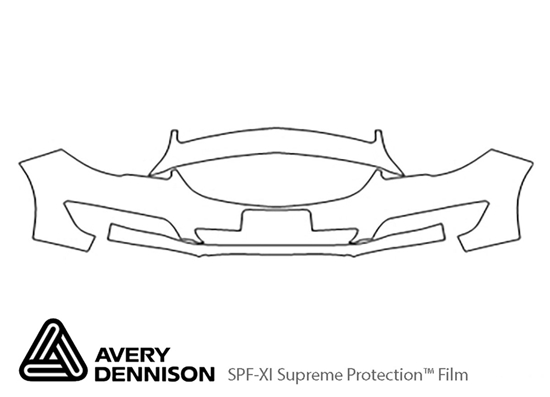 Buick Regal 2014-2017 Avery Dennison Clear Bra Bumper Paint Protection Kit Diagram