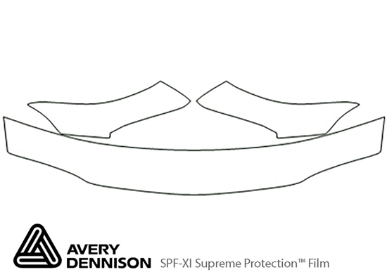 Buick Skylark 1996-1998 Avery Dennison Clear Bra Hood Paint Protection Kit Diagram