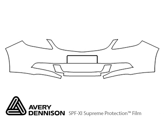 Buick Verano 2012-2017 Avery Dennison Clear Bra Bumper Paint Protection Kit Diagram