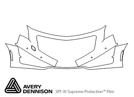 Cadillac CT6 2016-2018 Avery Dennison Clear Bra Bumper Paint Protection Kit Diagram